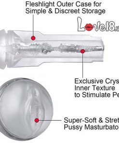 Đèn pin thủ dâm trong suốt Ice Fleshlight (DC17Y) 2 den pin thu dam trong suot ice fleshlight dc17y chinh hang