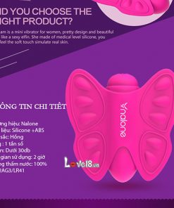 Trứng Rung Hình Bướm Nalone Madam(DC54F) 3 trung rung hinh buom nalone madam dc54f thong tin chi tiet