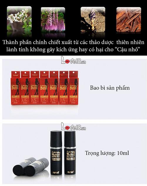 Chai xịt kéo dài thời gian quan hệ Long Hot Spray (CX64) 5 Chai Xịt Giúp Kéo Dài Thời Gian Quan Hệ (CX64)