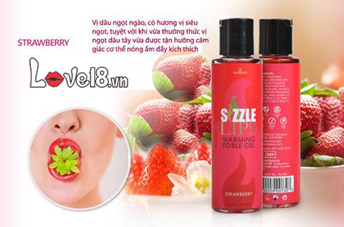 Dầu massage làm nóng cơ thể nếm được Sensuva Sizzle Lips G12B tại Hà Nội