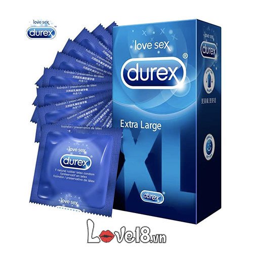 Bao cao su Durex Extra Large size XL XL12 giá rẻ tại tp hồ chí minh