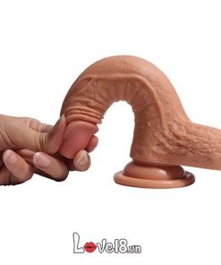 Dương vật giả gắn tường silicon siêu mềm 2 lớp Crowley Penis (DV57) 4 duong vat gia gan tuong sieu mem crowley penis dv57 chat lieu deo dai de be cong