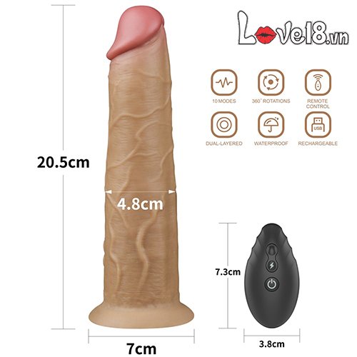 Dương vật giả rung ngoáy cực mạnh Lovetoy Rotator (DV55P) 12 Dương vật giả rung ngoáy cực mạnh Lovetoy Rotator giá rẻ tại sg