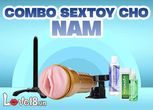 Combo sextoy cho nam: Âm đạo giả + Gel + Dung dịch vệ sinh 1 Combo sextoy cho nam