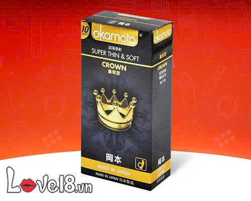 Top 10 Bao cao su size nhỏ kéo dài thời gian quan hệ 11 Top 10 Bao cao su size nhỏ kéo dài thời gian Okamoto Crown