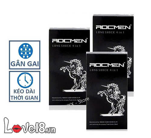 Top 10 Bao cao su size nhỏ kéo dài thời gian quan hệ 13 Top 10 Bao cao su size nhỏ kéo dài thời gian Rocmen Long Shock 4in1