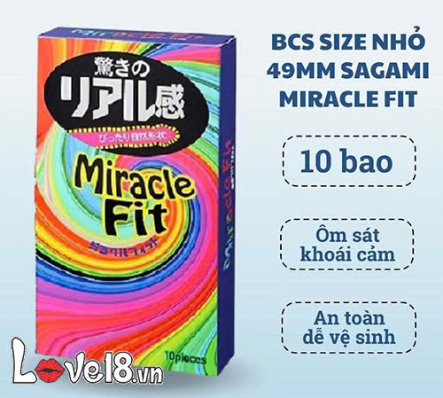 Top 10 Bao cao su size nhỏ kéo dài thời gian quan hệ 9 Top 10 Bao cao su size nhỏ kéo dài thời gian Sagami Miracle Fit 10s
