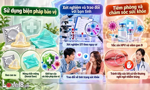 Quan hệ bằng miệng gây viêm nhiễm không? Nguy cơ nên biết 7 quan hệ bằng miệng gây viêm nhiễm không và cách phòng ngừa