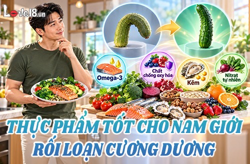 thực phẩm tốt cho nam giới rối loạn cương dương